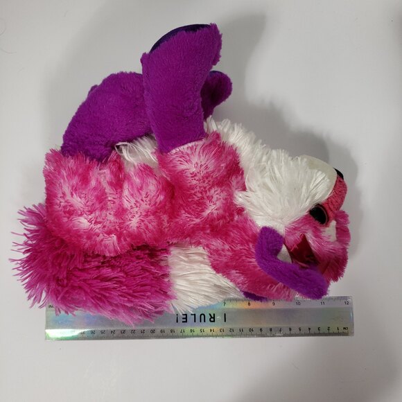 Wild Republic Fox Plush Toy Sparkle Eyes Soft Pink Purple 10 Inch - Picture 7 of 8